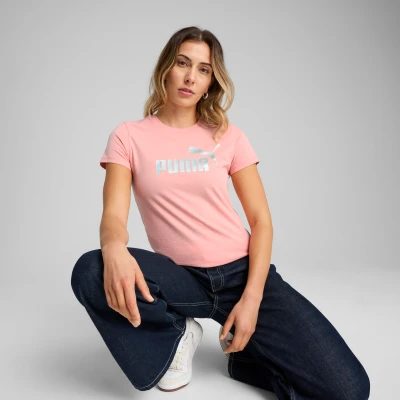 Imagen de Camiseta ESS METALLIC con logotipo n.º 1 para mujer