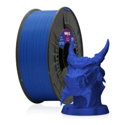 Imagen de WINKLE Filamento PLA 870 Azul Pacífico Impresora 3D 1,75mm 300g Ingeo Proceso de Recocido Dureza Extrema Bobina
