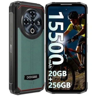 Imagen de DOOGEE Fire 6 Power Telefono Movil Resistente Android 14, 15500mAh (33W), 20GB + 256GB Irrompible, 6,56, 50MP Cámara Smartphone Antigolpes, Triple SIM 4G, IP68/69K/NFC/GPS/Linterna Glare