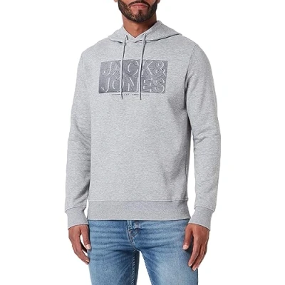 Imagen de JACK &amp; JONES Jjpeter Sweat Hood Sudadera con Capucha, Gris Claro, L para Hombre