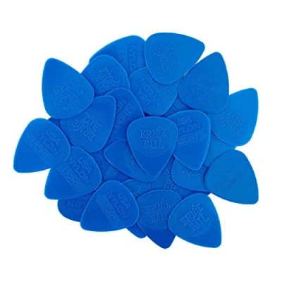 Imagen de Ernie Ball P09130 Púas para guitarra, nailon moldeado por inyección, grosor fino, 0,53 mm, bolsa de 50