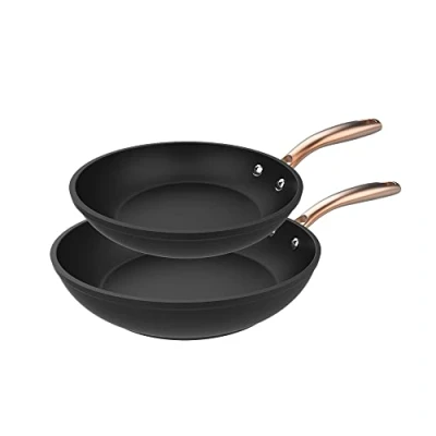 Imagen de Cecotec Set de Sartenes Polka Fantasy 20 24 Bucket Golden. Diámetro cm, Aluminio Forjado, Revestimiento Antiadherente Platinum Plus Teflon, Libre PFOA, Aptas para Inducción