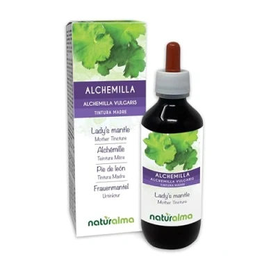 Imagen de Pie de león (Alchemilla vulgaris) hierba Tintura Madre sin alcohol Naturalma Extracto líquido gotas 200 ml Complemento alimenticio Vegano