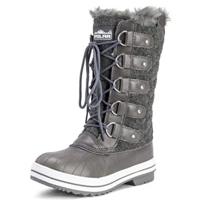 Imagen de Mujer Acolchado Lluvia Cordones Forrada De Piel Zapato Pato Nieve Botas GRT38 AYC0013