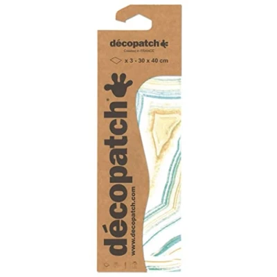 Imagen de Clairefontaine ES Décopatch C856C Bolsa de 3 hojas idénticas papel impreso Customiser Moderniser DIY y manualidades 30 x 40 cm