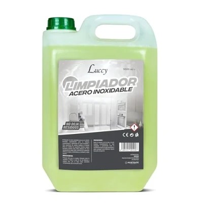 Imagen de LUCCY Limpiador de Acero Inoxidable Profesional 5 Litros Limpia, Abrillanta y Protege Sin Residuos