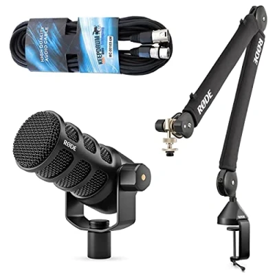 Imagen de Rode Podmic Micrófono XLR USB + PSA 1+ Plus trípode articulado cable keepdrum