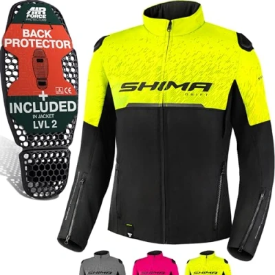 Imagen de SHIMA DRIFT LADY Chaqueta Moto mujere Ligera y Transpirable Cazadora Mesh de Verano con CE Espalda, Hombros, Codos Protecciones, Ajuste la Anchura (Fluo, M)
