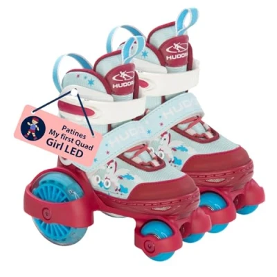Imagen de HUDORA My First Quad LED para niña/niño en diferentes tallas patines con cómodos ajustables más de 4 elegantes niños y niñas hasta 20 kg