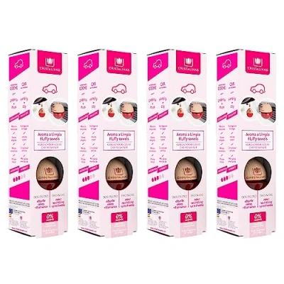 Imagen de CRISTALINAS Pack de 4 Ambientadores Coche Absorbe los malos olores tu vehículo con un agradable Aroma Limpio