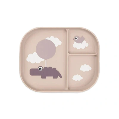 Imagen de Plato Foodie Compartimentos Croco Happy Clouds