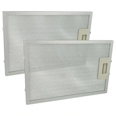 Imagen de vhbw 2x Filtro metálico de grasa compatible con Teka DM70VR02, DM70INOX VR 02, DM70 VR.02, VR.03, INOX VR.03 campana extractora aluminio