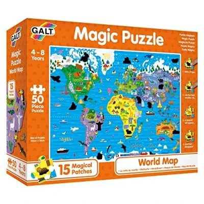 Imagen de GALT Toys Animals Magic Puzzle World Map (James 1)