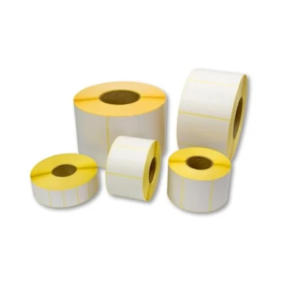 Imagen de Emerson etiquetas térmicas en rollo, 100 x 150 mm, 500 unidades por autoadhesivas para impresora térmica, pegatinas escribir, adhesivas blancas