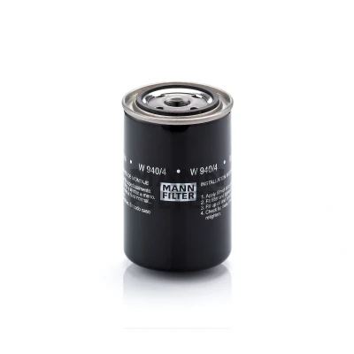 Imagen de MANN FILTER W 940/4 Filtro de aceite 3/4 16 UNF 2B con válvula bloqueo retorno enroscable