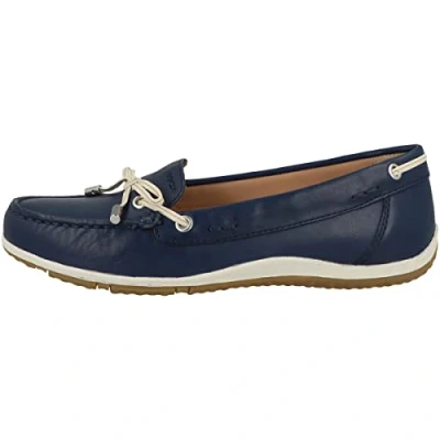 Imagen de Geox D Vega Moc B, Mocasines para Mujer, Multicolor (Blue/Skin), 40 EU