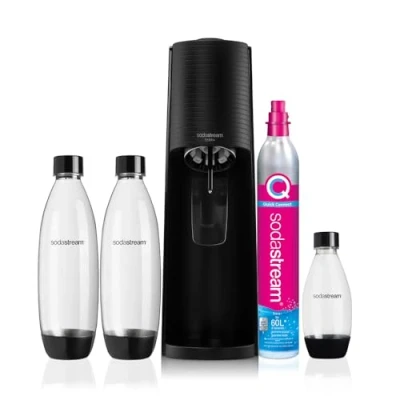 Imagen de Sodastream Terra Megapack, Gasador de agua para transformar el en con gas, 28,8 x 19,5 43,6, negro