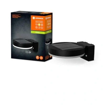 Imagen de LEDVANCE Wandleuchte für Aussenanwendung ENDURA STYLE Solar Sensor Wall Circle warmweiss 6W mit Bewegungs &amp; Tageslichtsensor