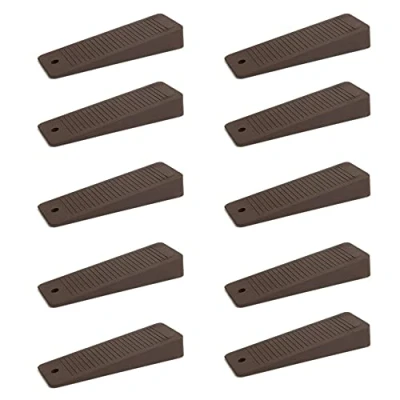 Imagen de 10 x Cuña para puerta/Tope puerta de goma dura sossai® TSK95 Color: marron