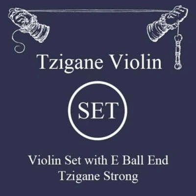 Imagen de LARSEN STRINGS Cuerdas Violin Tzigane Multifilamento Fiber Core Set E acero bola strong