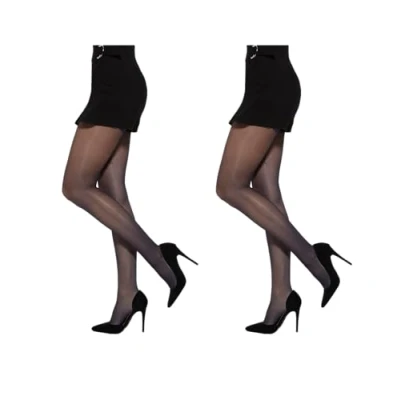 Imagen de MYCHICLEGS Mallas de velo fino 20 DEN para mujer 16 colores S, M, L, XL, Azul marino Lote 2, M