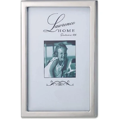 Imagen de Lawrence Frames 710646 Marco de fotos metal estándar plateado, 4 x 6 pulgadas