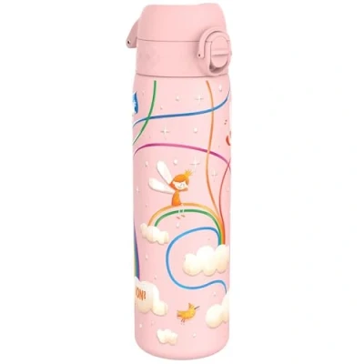 Imagen de Ion8 Botella de Agua Acero Inoxidable, 600ml, a Prueba Fugas, Fácil Abrir, Aptas para Lavavajillas, Cerradura Segura, Asa Transporte, Limpiar, Diseño en Relieve, Hadas