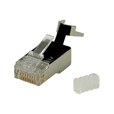 Imagen de Adaptador Roline Cat.6 Modular Plug, Shielded, For Solid Wire 10 Pcs.