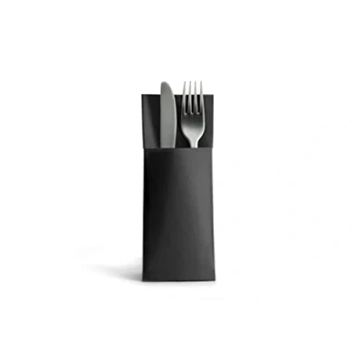 Imagen de Alvotex Airlaid 50 Servilletas para cubertería, desechables, 32 x 40 cm, color negro