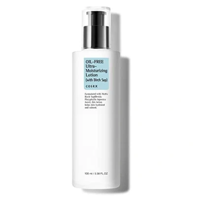 Imagen de COSRX Loción ultra hidratante sin aceite con savia de abedul, 100 ml, crema hidratante, 70% agua corteza sauce (savia abedul), absorbe rápidamente en la piel, Hipoalergénico