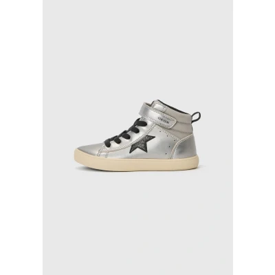 Imagen de Geox J Gisli Girl, Zapatillas, Dk Silver Black, 27 EU