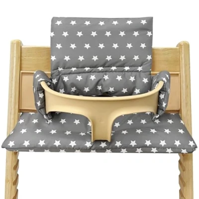 Imagen de BORDEAG cojín de asiento para trona Stokke Tripp Trapp, con bonitos gráficos, trona, cómodo y fácil limpiar, lavable a máquina (C)