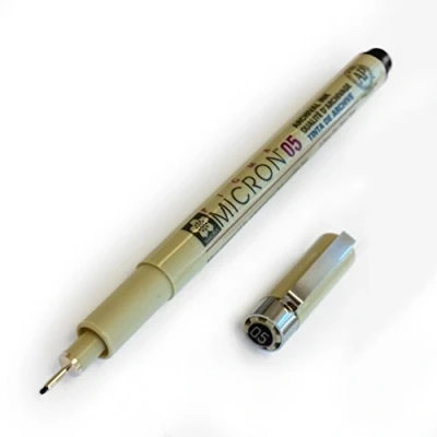 Imagen de Sakura Pigma Micron Pigmento Portamina Sencillo 0.5mm Negro