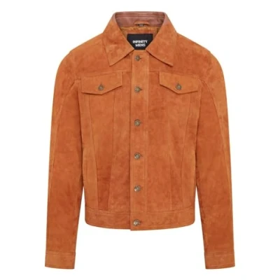 Imagen de Infinity Leather Chaqueta vaquera de cuero occidental ante cabra color canela para hombre