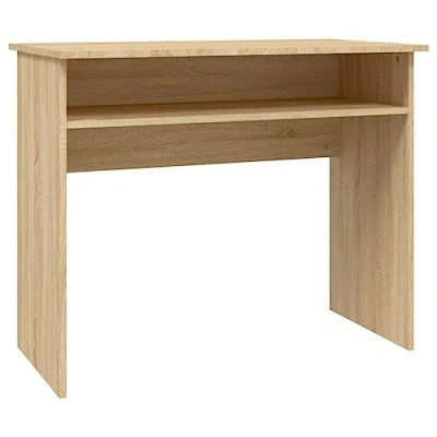 Imagen de vidaXL Escritorio de Ordenador Estudio Ejecutivo Oficina Despacho Mueble Duradera Robusta Estable Contrachapada Color Roble Sonoma 90x50x74 cm