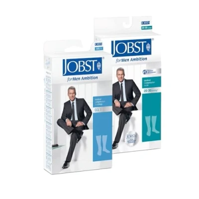 Imagen de Jobst BSN Medias de compresión Formen Knee Ambition KKL 1 AD Encaje Largo Azul Marino Talla: 3