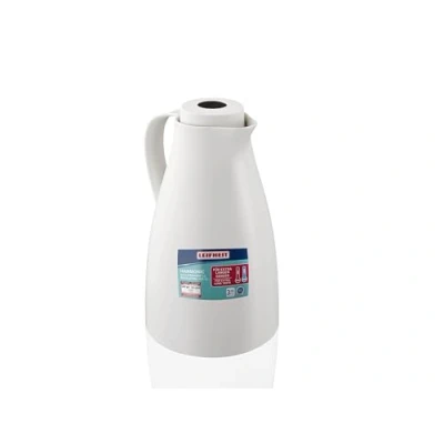 Imagen de Leifheit termo Harmonic 1,0 L blanco, grande con tecla de aroma para aprox. 8 tazas, portátil aislamiento doble pared, servir una mano