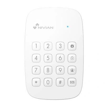 Imagen de Nivian Teclado inalámbrico Compatible con Alarma Apto para Interior Múltiples Funciones de gestión Lector Tag RFID Fácil instalación sin Necesidad Cables