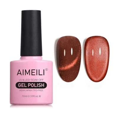 Imagen de AIMEILI 9D Ojo de Gato Esmaltes Semipermanentes para Uñas Sin crueldad Vegano Libre HEMA Magnético Soak Off UV LED Permanentes Esmalte 10ml，732