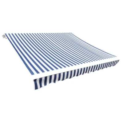 Imagen de vidaXL Parte Superior del Toldo de Lona Color Azul &amp; Blanco 3X 2,5 m (Marco No Incluido)