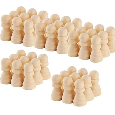 Imagen de NA Woohome 80 Pz Muñecas de Madera Peg Inacabado Personas Juguete para Proyectos Manualidades Niños, Pintura, Juegos, 4 Tamaños