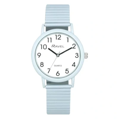 Imagen de Ravel Reloj de Moda para Mujer en Tonos Pastel con Pulsera Extensible (Caja 36 mm) Cuarzo Analógico R0237.06.1 Azul