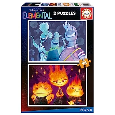Imagen de Educa Set de 2 Puzzles Infantiles con 48 Piezas imágenes Elemental Medidas: 28 x 20 cm. Recomendados a Partir 4 años (19733)