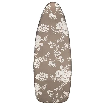 Imagen de Cofan Funda para Tabla de Planchar Acolchada Algodón Medidas: 140 x 60 cm Estampado Gris con Flores