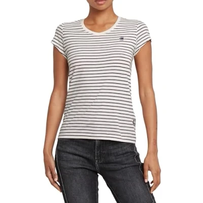 Imagen de G STAR Para Mujer Top Eyben Slim 2.0, Multicolor (Osaka Blue Highlight Stripe D24533 D244 H197), XL