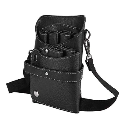 Imagen de Funda para Tijeras de Peluquería, Bolsa Herramientas, Cintura con Peluquero Portátil, Peine Cortadora Cabello Almacenamiento Herramientas Peluquería(Negro)