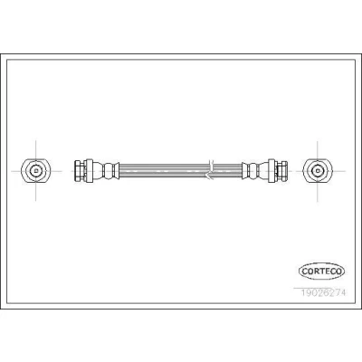 Imagen de CORTECO 19026274 Latiguillos de Freno Eje trasero 200 MITSUBISHI: PAJERO 1, COLT 4, 1 Canvas Top