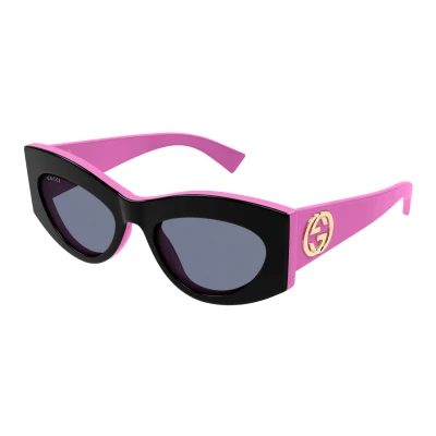 Imagen de Gucci Gafas de sol, Mujer, Talla: 53, Black/fuchsia/grey