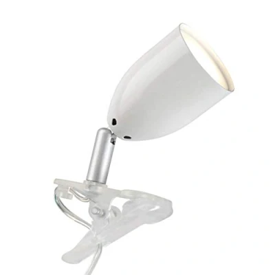 Imagen de BRILLIANT lámpara Leo LED clip blanco 1x PAR51, GU10, reflectora de 3W incluida, (240lm, 2700K) Escala a ++ E Con interruptor cable
