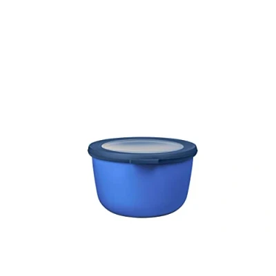 Imagen de Mepal Multi Bowl Cirqula Redondo Recipientes para Alimentos con Tapa Adecuado como Fiambrera Hermética Frigorífico, Microondas y Congelador Tapers Comida 1000 ml Vivid blue